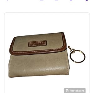 Rosetti small wallet uni-sex. Tan and brown EUC